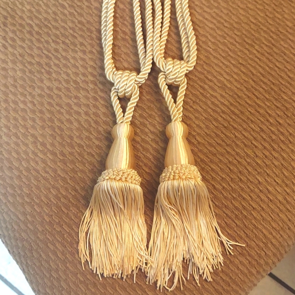 Cream color fancy tassels